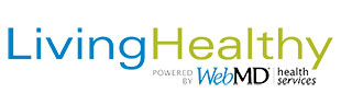 living healthy powered by WebMD health services logo