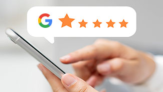 star reviews on a cell phone